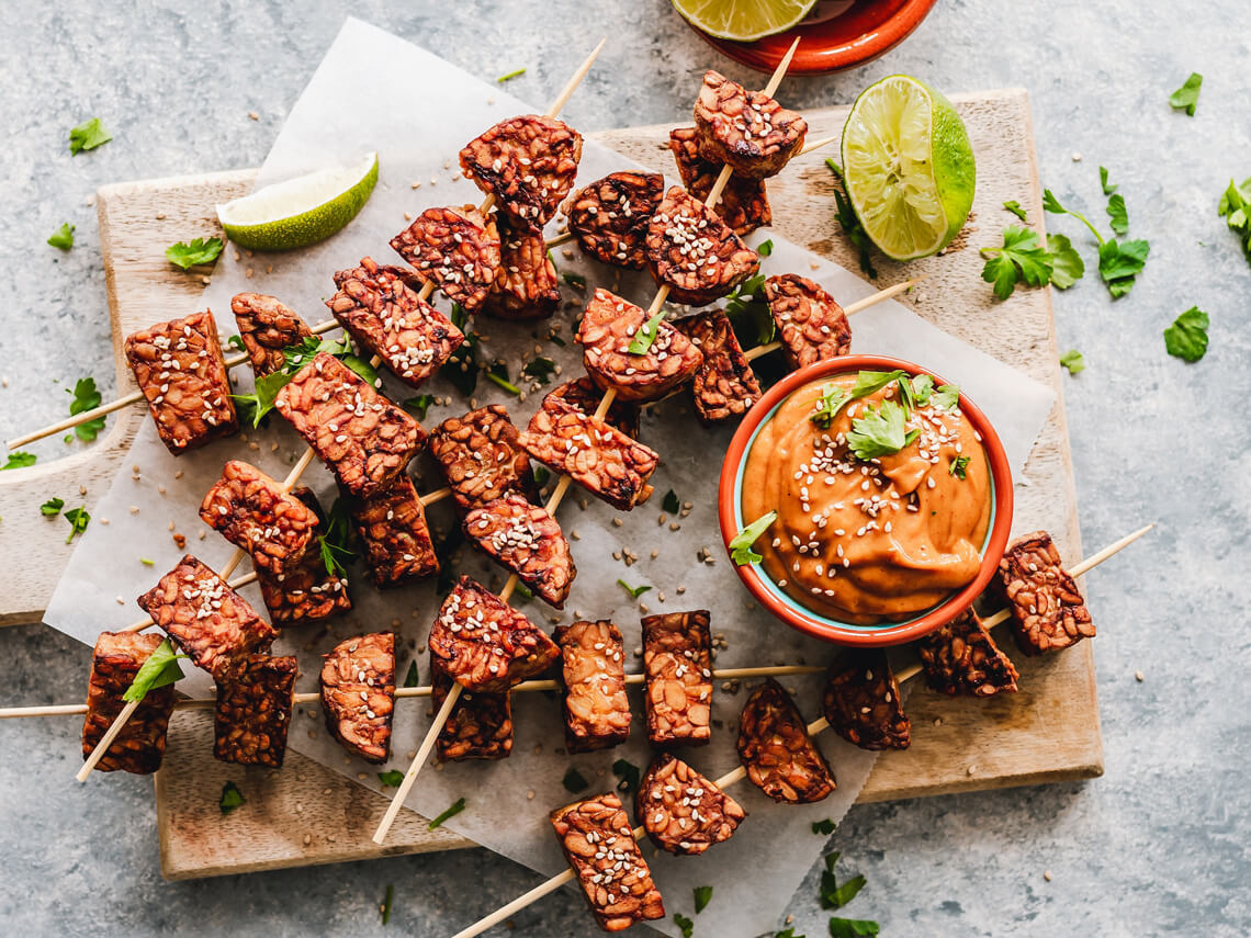 Caprese Skewers with Balsamic Glaze