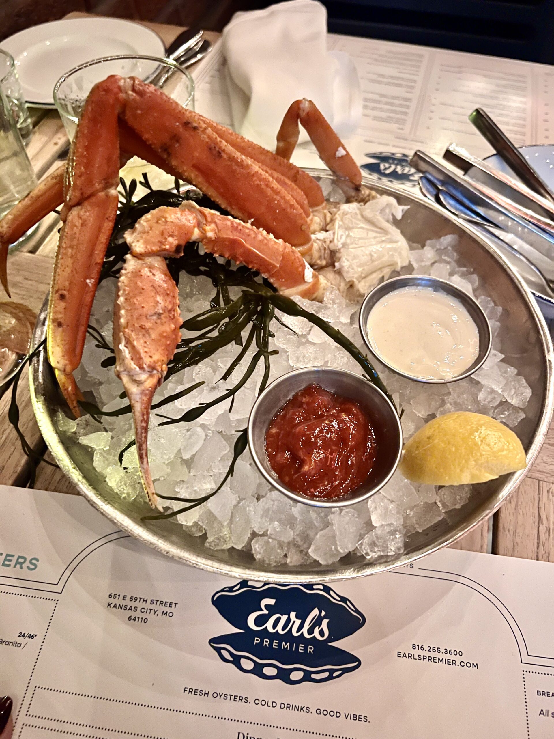 Seafood service at a Kansas City client restaurant